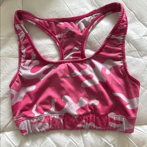 Nike Women's Pink Camo Sports Bra